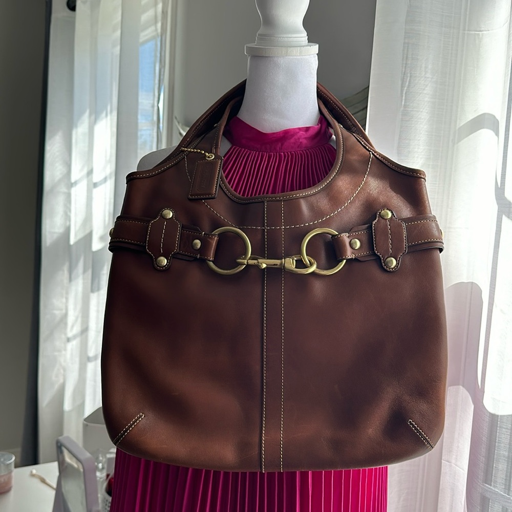 COACH Ergo Legacy. Belted Hobo/Tote Coach bag #F11266 Cognac Color